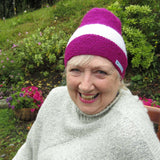 Pink and White Cosy Hat, By Shoreline - Parade Handmade