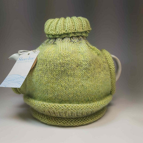 Pot Sock, Quirky Handmade Tea Cosy, Lime Green,  By Shoreline - Parade Handmade