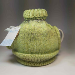 Pot Sock, Quirky Handmade Tea Cosy in Lime Green, By Shoreline