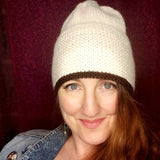 Pure Wool Unusex Cream Beanie Hat by Shoreline - Parade Handmade Co Mayo Ireland