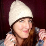 Pure Wool Unisex Cream Beanie Hat by Shoreline - Parade Handmade Ireland