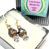 Purple Crystal Earrings - Vintage Affair - by Lapanda Designs - Parade Handmade Ireland