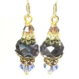 Purple Crystal Earrings - Vintage Affair - by Lapanda Designs - Parade Handmade Newport Co Mayo