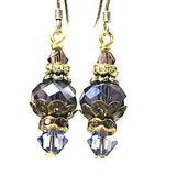 Purple Crystal Earrings - Vintage Affair - by Lapanda Designs - Parade Handmade Co Mayo Ireland