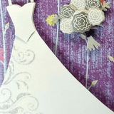Purple Wedding Card Deluxe - Blank - By Ann Henrick