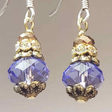 Purple and Bronze Crystal Earrings, Vintage Affair Petites, by Lapanda Designs - Parade Handmade