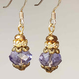 Purple and Bronze Crystal Earrings, Vintage Affair Petites, by Lapanda Designs - Parade Handmade Co Mayo Ireland