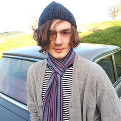 RA7 Beanie For Men In Charcoal Grey, By Rose Coen