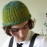 RA7 Beanie For Guys In Lime Green Tones, By Rose Coen - Parade Handmade