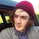 RA7 Beanie For Guys In Red Tones, By Rose Coen - Parade Handmade