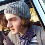 RA7 Beanie In Grey For Guys, By Rose Coen - Parade Handmade