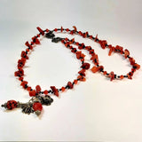 Red Gemstone Necklace, By Lapanda Designs. Parade-Handmade