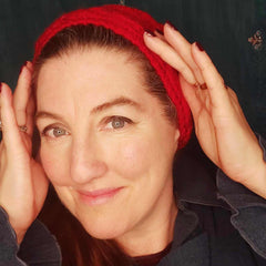 Red Mini Cable Headband come Neck Warmer by Shoreline