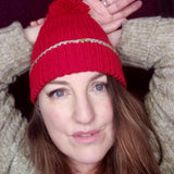 Red Ribbed Hand Knitted Bobble Hat by Shoreline - Parade Handmade