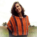 Rich, Elegant, Burnt Orange Shoulder Poncho, By Shoreline - Parade Handmade