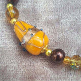 Rich Orange & Bronze Coloured Necklace, By Lapanda Designs - Parade Handmade