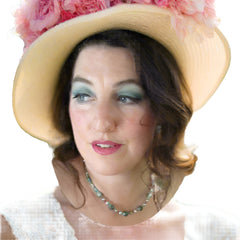 Ruby In Zoazite Pearl Gemstone Necklace and Earrings, By Lapanda Designs