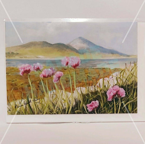 'Sea Thrift At Clew Bay', Art Card, By Nuala Brett-King - Parade Handmade