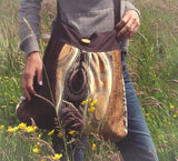 Shoulder Bag. Brown, Orange & Cream, By JaDa Crafts Ireland - Parade Handmade