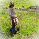 Shoulder Bag. Brown, Orange & Cream, By JaDa Crafts Ireland - Parade Handmade