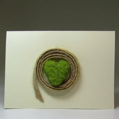 Simple, Felted Heart Card, by Rubi