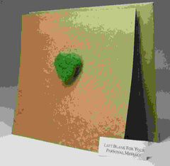 Simple, Relief Hand Felted Heart Card, by Rubi