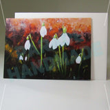 Snowdrops Art Card, By Nuala Brett-King - Parade Handmade Ireland