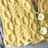 Sophisticated Mustard Aran Neckwarmer, By Shoreline - Parade Handmade