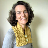 Sophisticated Mustard Aran Neckwarmer, By Shoreline - Parade Handmade