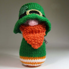 St Patricks Day Leprechaun Ornament. Orange and White Stripey, by Ditsy Designs