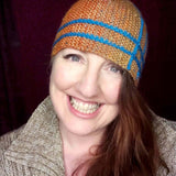 Statement Beanie Hat in Mustard and Blue by Shoreline - Parade Handmade Newport Ireland