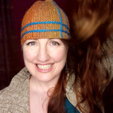 Statement Beanie Hat in Mustard and Blue by Shoreline - Parade Handmade Co Mayo