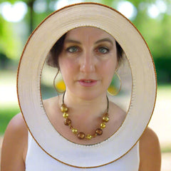 Statement Brown & Bronze Necklace, By Lapanda Designs