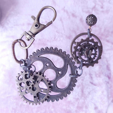 Steampunk Bag Charm in Bronze, By Lapanda Designs - Parade Handmade