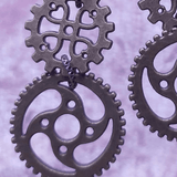 Steampunk Earrings, Tripple Bronze Cog, By Lapanda Designs - Parade Handmade Ireland