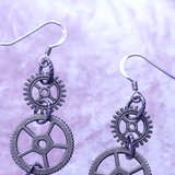 Steampunk Earrings with Cogs and Wheels, By Lapanda Designs - Parade Handmade Co. Mayo