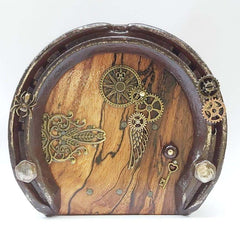 Steampunk Fairy Door With Spider, Cogs and Wing Charms, By Liffey Forge