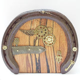 Steampunk Fairy Door With Wing and Padlock Charm, By Liffey Forge - Parade Handmade