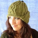 Stylish & Cosy Moss Green Wooly Hat, By Jo's Knits - Parade Handmade