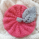 Sweet Wooly Hat With Floral Detail, By Jo's Knits - Parade Handmade