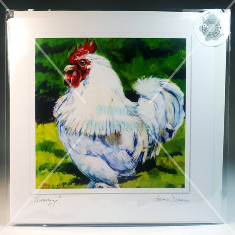 Tommy The Rooster Art Card, By Jane Dunn - Parade Handmade