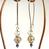 Vintage Style Earring, Drop Topaz Crystal, By Lapanda Designs. Parade-Handmade