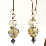 Vintage Style Earring, Drop Topaz Crystal, By Lapanda Designs. Parade-Handmade