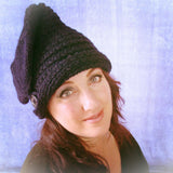 Trendy Versatile Navy Button-Down Hat, By Jo's Knits - Parade Handmade