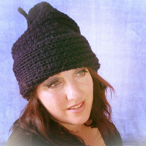 Trendy Versatile Navy Button-Down Hat, By Jo's Knits - Parade Handmade