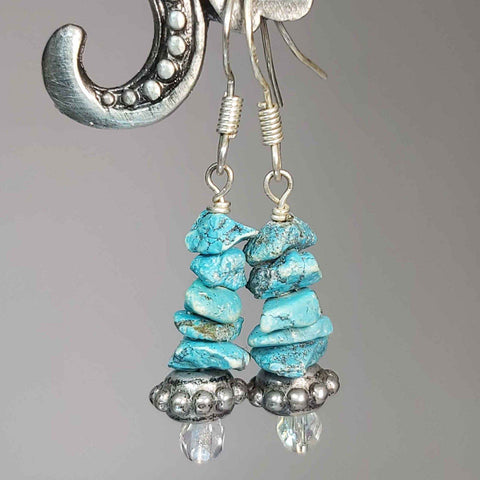 Turquoise Boho Earrings by Lapanda Designs - Parade Handmade