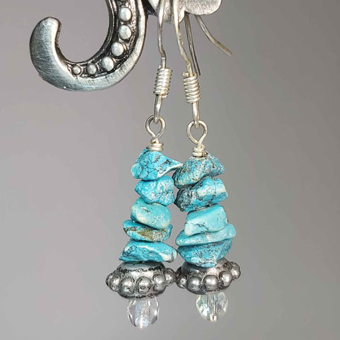Turquoise Boho Earrings by Lapanda Designs - Parade Handmade