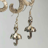 Umbrella Charm Earrings in Silver, by Lapanda Designs - Parade Handmade Ireland