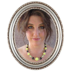 Vintage Bead Necklace In Yellow & Black, By Lapanda Designs