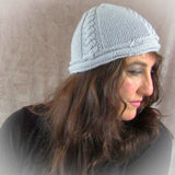 Vintage Style Cable Skull Cap. Grey. By Shoreline - Parade Handmade